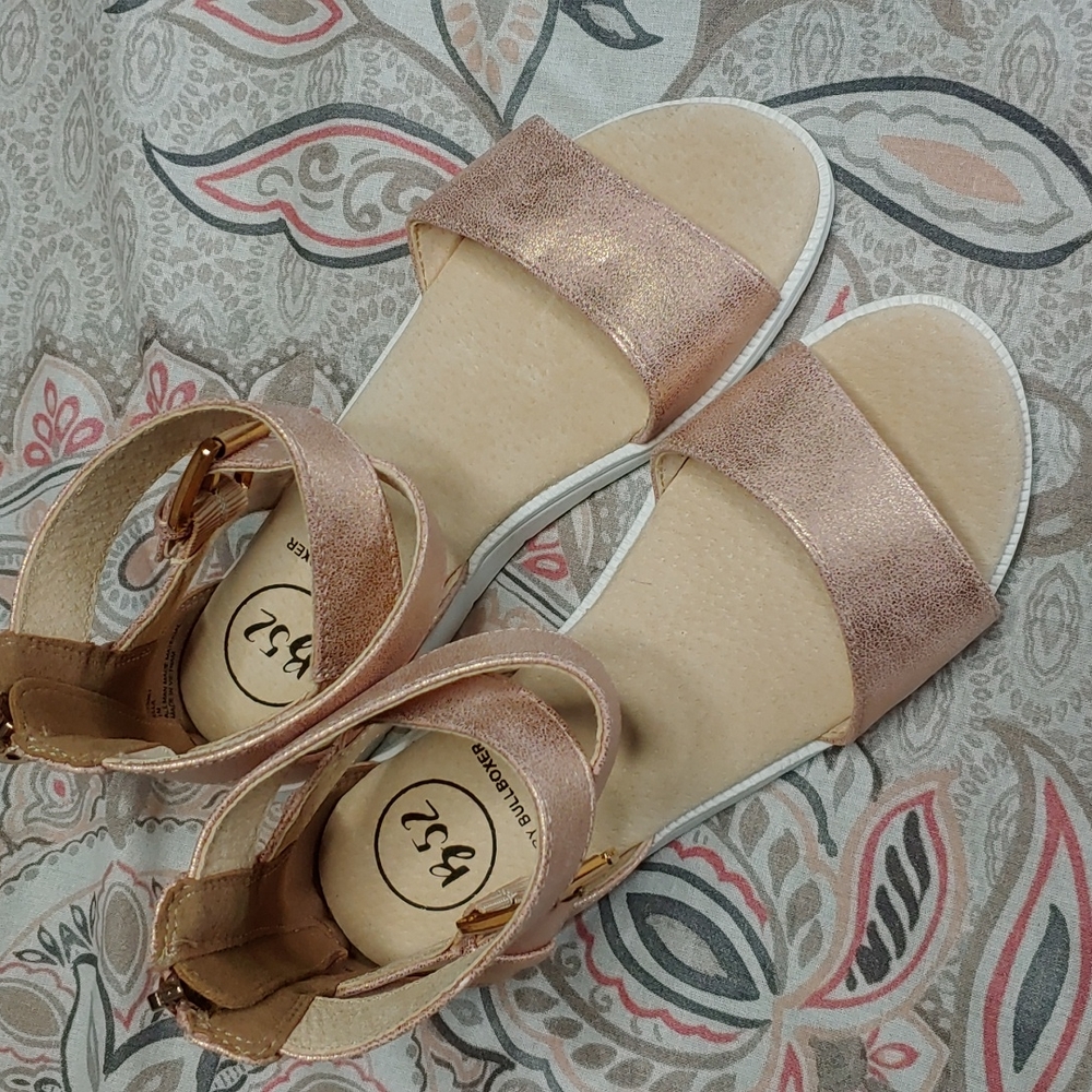 Girls b52 rose gold sandals NEW